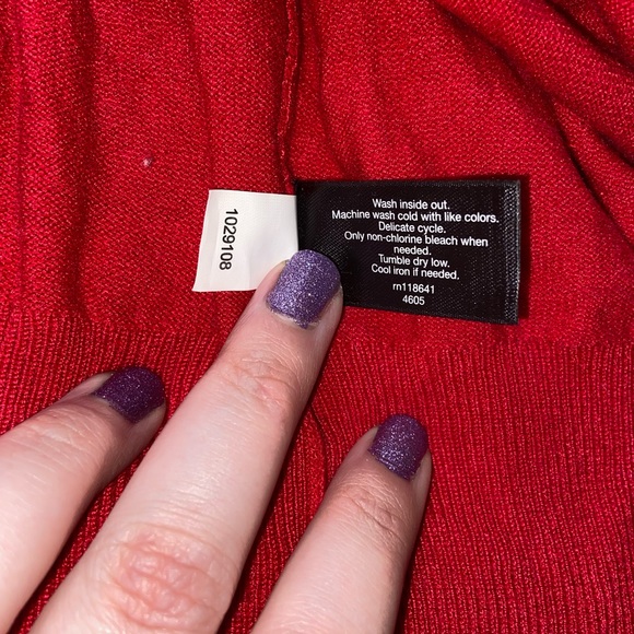 Lane Bryant Size 22/24 Red Cardigan - Picture 5 of 6